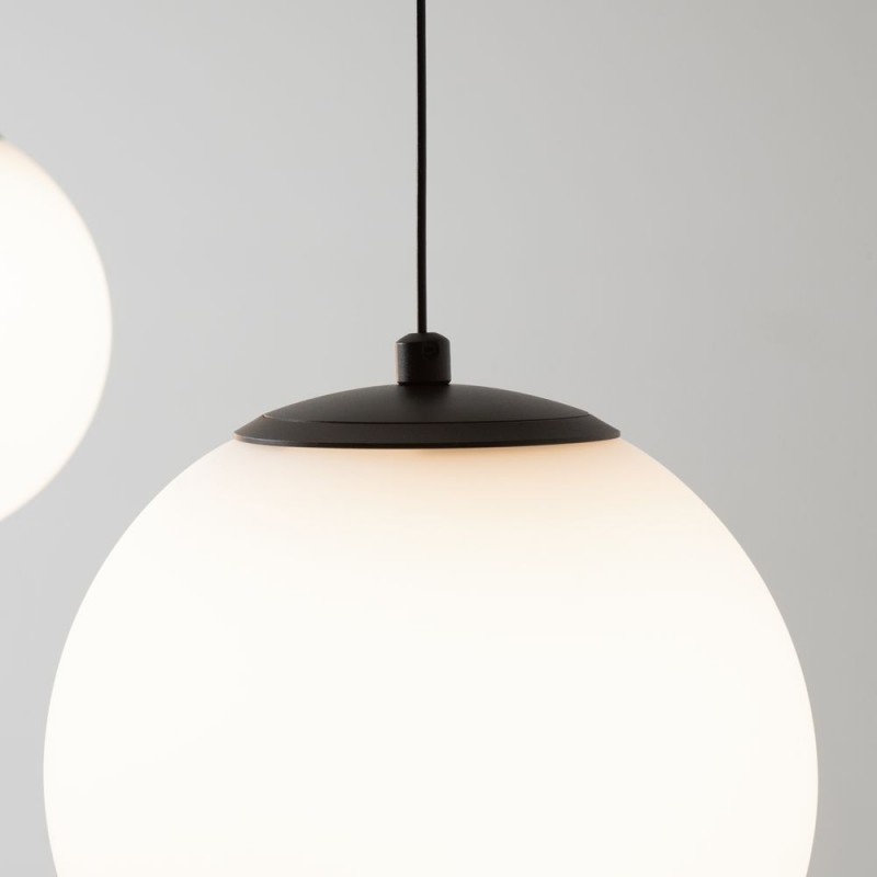 Maytoni-MOD427PL-L30B3K1 - Twins - Black 3 Light LED Pendant with White Glass