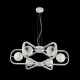 Ceiling Lights - Avola - Globe White with Silver 6 Light Pendant Maytoni-MOD431-PL-06-WS - Avola - Globe White with Silver 6 Light Pendant