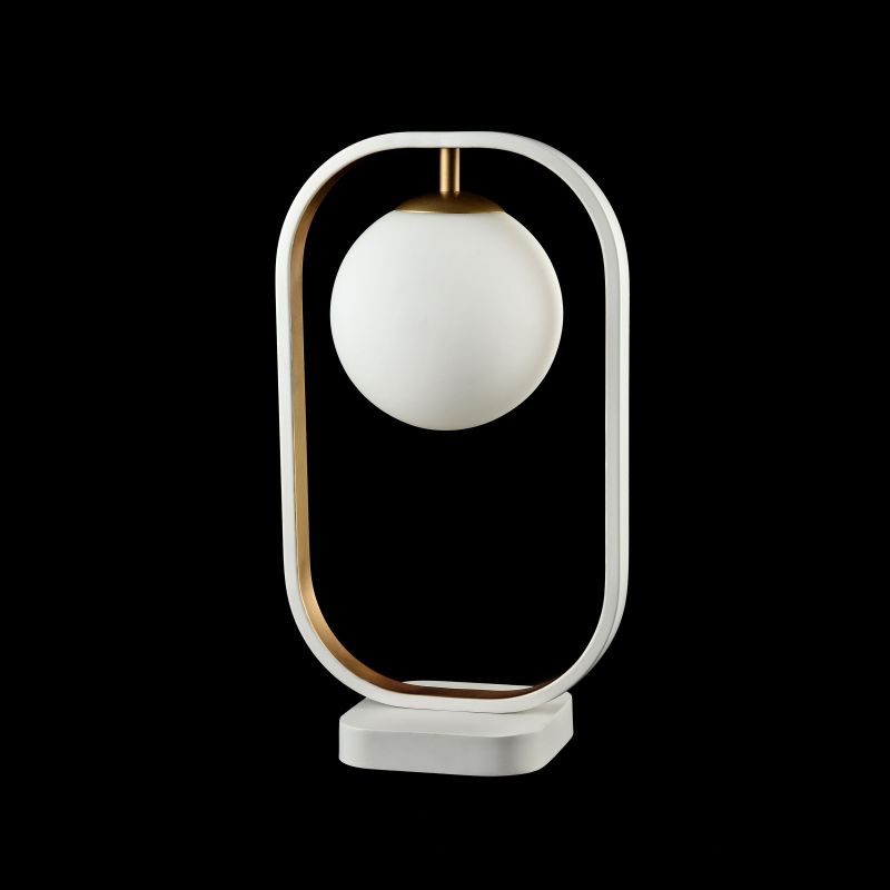 Table & Floor Lamp - Avola - Globe White with Gold Table Lamp Maytoni-MOD431-TL-01-WG - Avola - Globe White with Gold Table Lamp