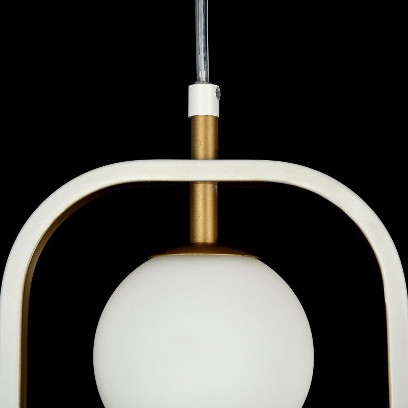 Ceiling Lights - Avola - Globe White with Gold Single Pendant Maytoni-MOD431-PL-01-WG - Avola - Globe White with Gold Single Pendant
