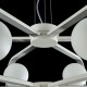 Ceiling Lights - Avola - Globe White with Silver 6 Light Pendant Maytoni-MOD431-PL-06-WS - Avola - Globe White with Silver 6 Light Pendant