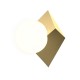 Maytoni-MOD445WL-01BS - Cubeo - Brass Wall Lamp with White Glass