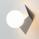 Maytoni-MOD445WL-01PT - Cubeo - Platinum Wall Lamp with White Glass