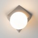 Maytoni-MOD445WL-01PT - Cubeo - Platinum Wall Lamp with White Glass