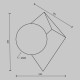 Maytoni-MOD445WL-01PT - Cubeo - Platinum Wall Lamp with White Glass