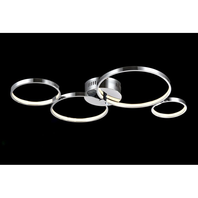 Ceiling Lights - Olympia - Small Modern Rings LED Module Semi-Flush- Chrome Maytoni-MOD448-44-N - Olympia - Small Modern Rings LED Module Semi-Flush- Chrome