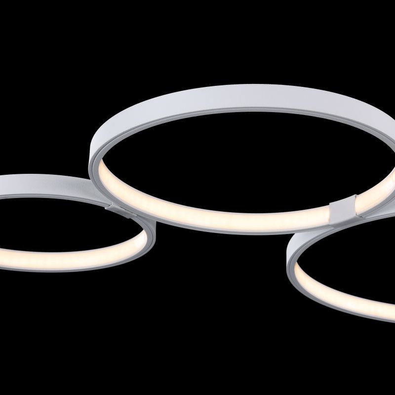 Ceiling Lights - Olympia - Big Modern Rings LED Module Semi-Flush- White Maytoni-MOD448-CL-5-45-W - Olympia - Big Modern Rings LED Module Semi-Flush- White