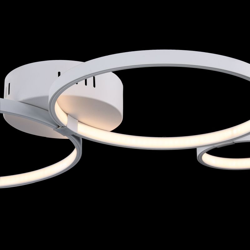 Ceiling Lights - Olympia - Big Modern Rings LED Module Semi-Flush- White Maytoni-MOD448-CL-5-45-W - Olympia - Big Modern Rings LED Module Semi-Flush- White