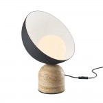 Tavo - Beige Table Lamp with Black & White Shade
