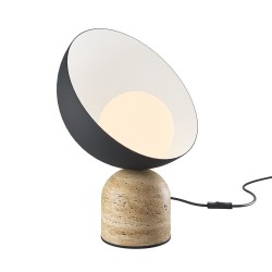 Tavo - Beige Table Lamp with Black & White Shade