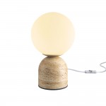 Tavo - Beige Table Lamp with White Shade