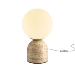 Tavo - Beige Table Lamp with White Shade