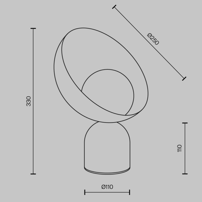 Maytoni-MOD453TL-01B - Tavo - Beige Table Lamp with Black & White Shade