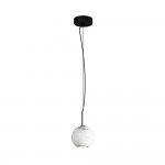 Basic Texture - Black Pendant with White Marble