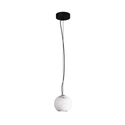 Basic Texture - Black Pendant with White Marble