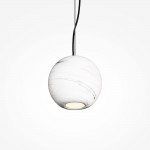 Basic Texture - Black Pendant with White Marble