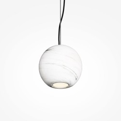 Basic Texture - Black Pendant with White Marble