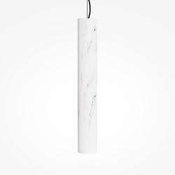 Basic Texture - Black CCT Pendant with White Marble