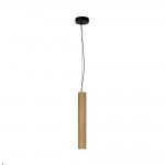 Basic Texture - Black CCT Pendant with Wooden Shade