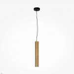 Basic Texture - Black CCT Pendant with Wooden Shade