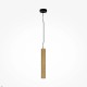 Maytoni-MOD461PL-L5BGK - Basic Texture - Black CCT Pendant with Wooden Shade