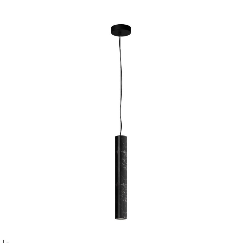 Maytoni-MOD461PL-L5BK - Basic Texture - Black CCT Pendant with Black Marble