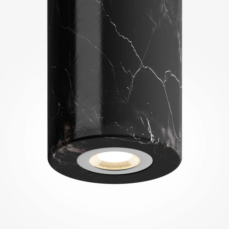 Maytoni-MOD461PL-L5BK - Basic Texture - Black CCT Pendant with Black Marble