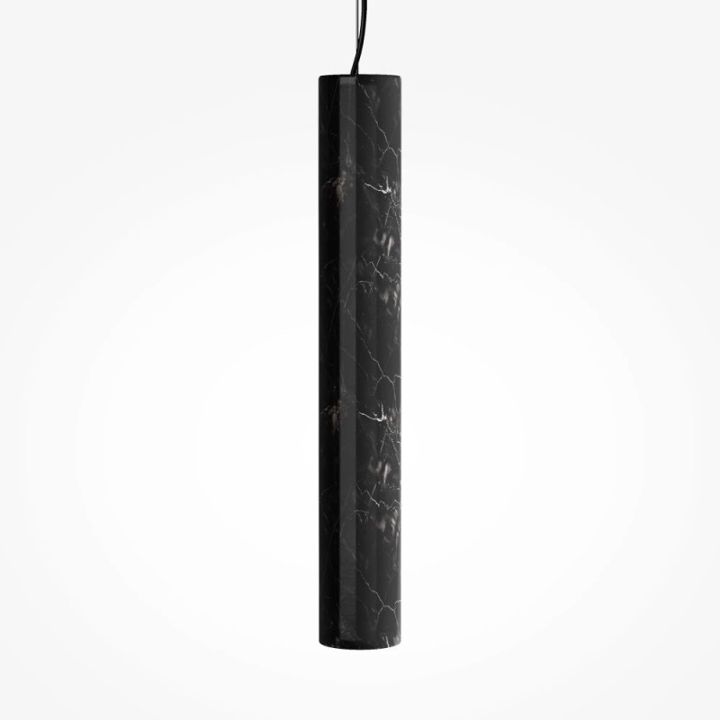Maytoni-MOD461PL-L5BK - Basic Texture - Black CCT Pendant with Black Marble