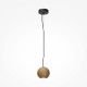 Maytoni-MOD461PL-01BG - Basic Texture - Black Pendant with Wooden Shade