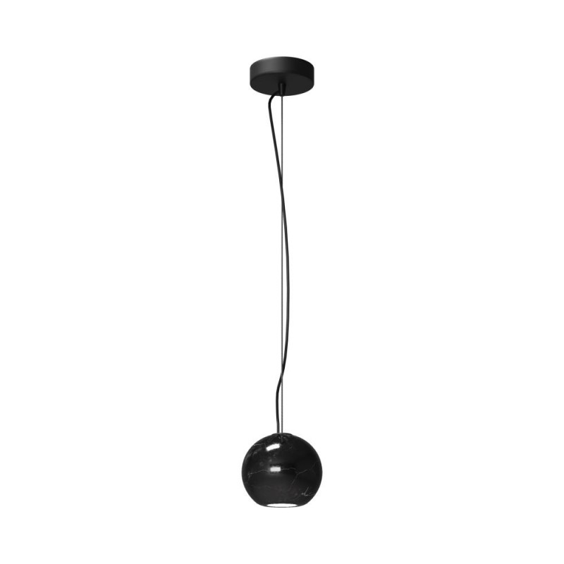 Maytoni-MOD461PL-01B - Basic Texture - Black Pendant with Black Marble