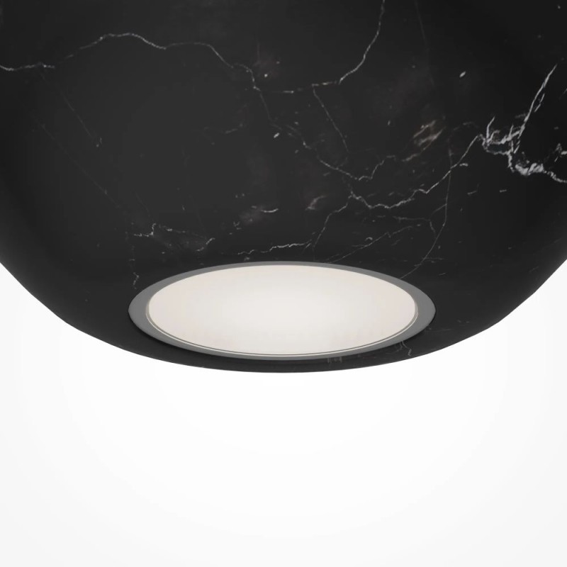 Maytoni-MOD461PL-01B - Basic Texture - Black Pendant with Black Marble