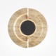 Maytoni-MOD462WL-L10BG3K - Daylight - Black LED Wall Lamp with Beige Travertine Shade