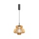 Maytoni-MOD465PL-L12BK1 - Namiki - Black CCT Pendant with Wooden Shade