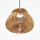 Maytoni-MOD465PL-L12BK1 - Namiki - Black CCT Pendant with Wooden Shade