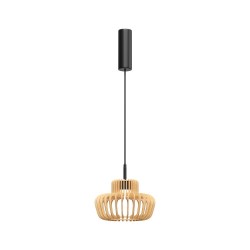 Namiki - Black CCT Pendant with Wooden Shade