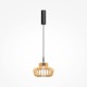 Maytoni-MOD465PL-L12BK2 - Namiki - Black CCT Pendant with Wooden Shade