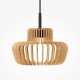 Maytoni-MOD465PL-L12BK2 - Namiki - Black CCT Pendant with Wooden Shade
