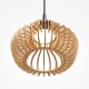 Maytoni-MOD465PL-L12BK2 - Namiki - Black CCT Pendant with Wooden Shade