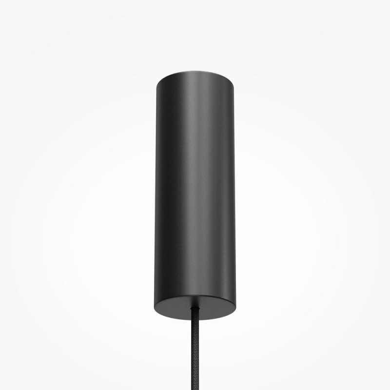 Maytoni-MOD465PL-L12BK2 - Namiki - Black CCT Pendant with Wooden Shade