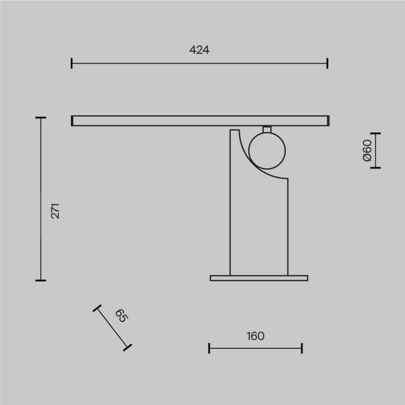 Maytoni-MOD467TL-L9B3K - Monumento - Black Marble LED Desk Lamp