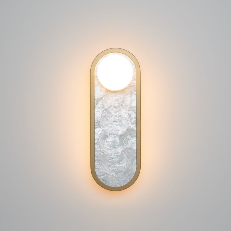 Maytoni-MOD473WL-L20BSK - Blink - Gold CCT Wall Lamp with Decorative Pearl Mosaic