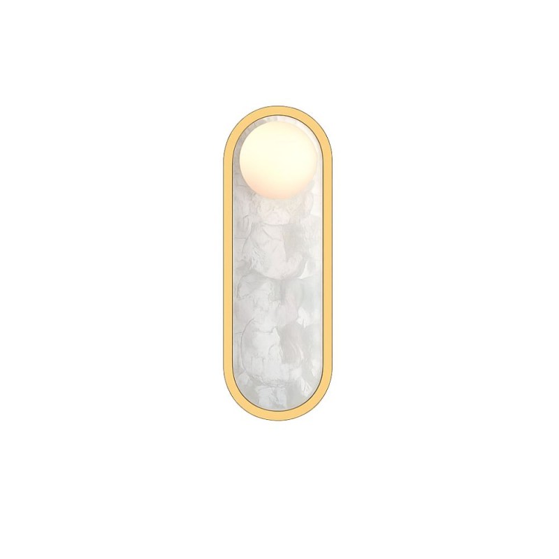 Maytoni-MOD473WL-L20BSK - Blink - Gold CCT Wall Lamp with Decorative Pearl Mosaic