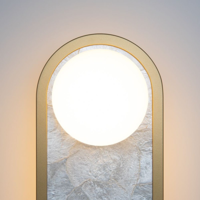 Maytoni-MOD473WL-L25BSK - Blink - Gold CCT Wall Lamp with Decorative Pearl Mosaic