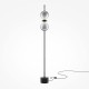 Maytoni-MOD478FL-L15B3K - Double Moon - Black LED Floor Lamp with Smoked Glass