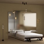 Double Moon - Black LED Floor Lamp with Smoked Glass