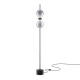 Maytoni-MOD478FL-L15B3K - Double Moon - Black LED Floor Lamp with Smoked Glass