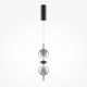 Maytoni-MOD478PL-L8B3K - Double Moon - Black LED Pendant with Smoked Glass