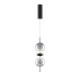 Maytoni-MOD478PL-L8B3K - Double Moon - Black LED Pendant with Smoked Glass