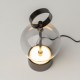 Maytoni-MOD478RL-L3B3K - Double Moon - Black Rechargeable LED Table Lamp with Smoked Glass