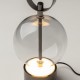 Maytoni-MOD478RL-L3B3K - Double Moon - Black Rechargeable LED Table Lamp with Smoked Glass